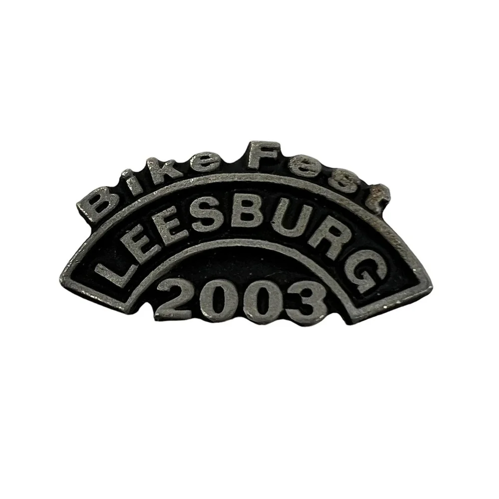 Vintage Bike Fest Pin Leesburg‎ Florida 2003 Pewter Tone Pinback